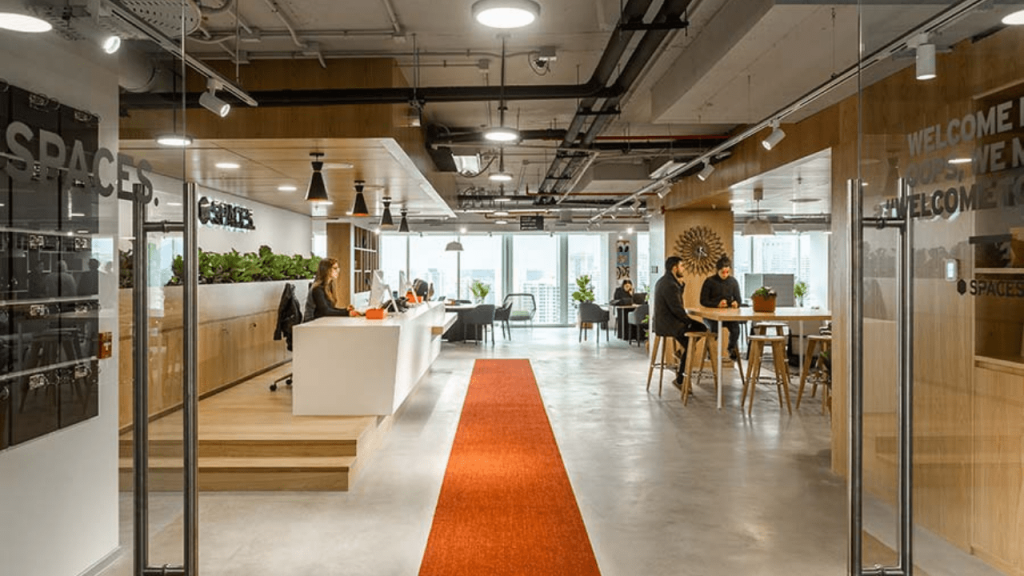 Superficie autonivelante instalada en oficinas CONTRACT WORKPLACES, Las Condes 1.000 m².